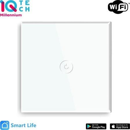 iQtech Millennium , WiFi 1x NoN vypínač Smartlife, bílý