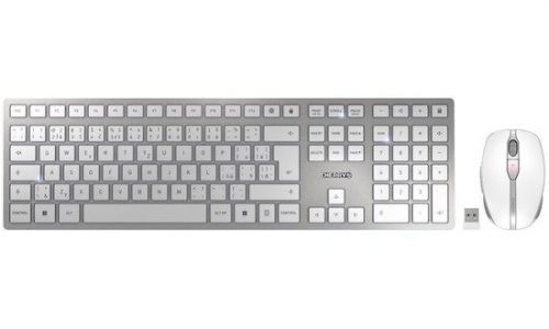 CHERRY set klávesnice + myš DW 9100 SLIM/ bezdrátový/ USB/ bíly/ CZ+SK layout, JD-9100CS-1