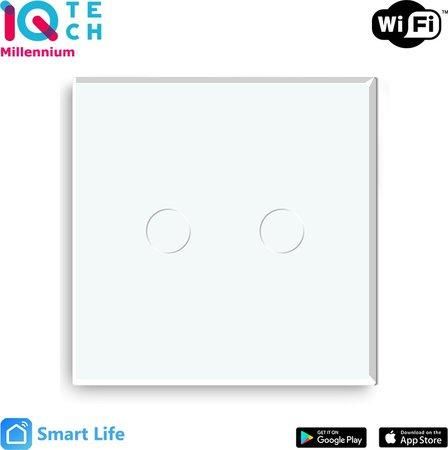 iQtech Millennium , Zigbee 2x NoN vypínač Smartlife, bílý