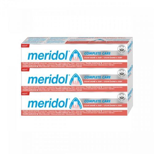 Meridol Zubní pasta Complete Care Sensitive Gums & Teeth 3 x 75 ml