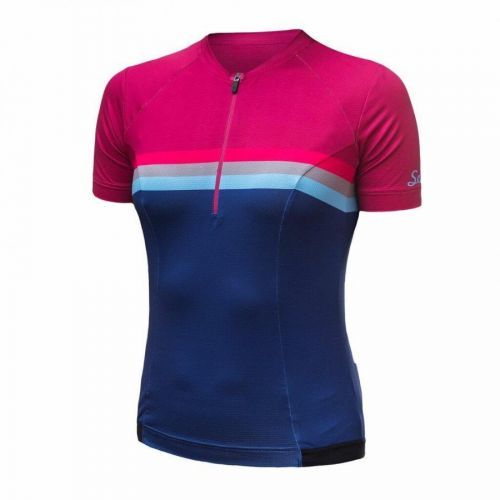 Sensor Cyklo Tour dámský dres kr.rukáv lilla stripes S