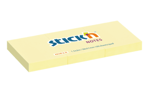 Samolepicí bloček Hopax Stick’n Notes 38 x 51 mm, 100 listů, 3ks