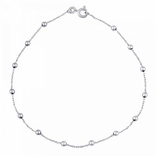 Stříbrný zdobený řetízek na nohu Vanda s kuličkami - ZT180398A