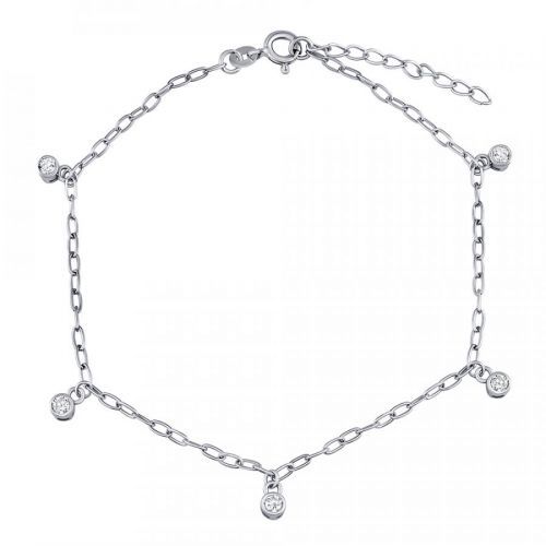 Stříbrný řetízek na nohu Samantha s Brilliance Zirconia 23+3 cm - ZT1A36751A