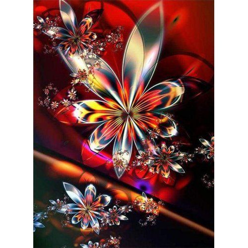 Diamantové malování - FRAKTÁL DESIGN bez rámu 40 x 50 cm