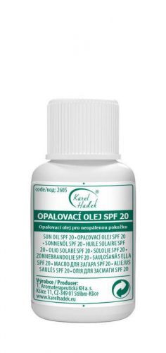 Hadek Opalovací olej SPF 20 velikost: 20 ml