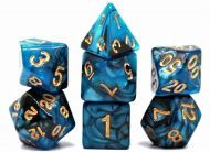 Dice4friends Dice Set Racing Blueberry/Black (7)