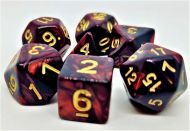 Dice4friends Dice Set Racing Black/Red (7)