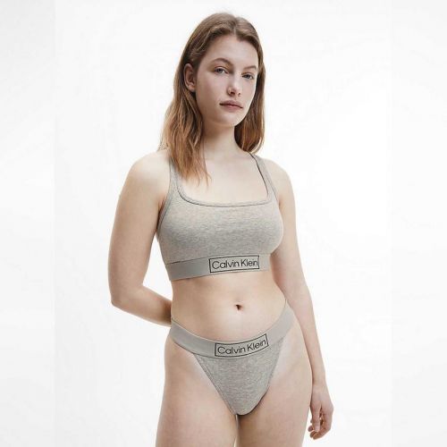 CALVIN KLEIN Šedá tanga Thong Reimagine Heritage – L