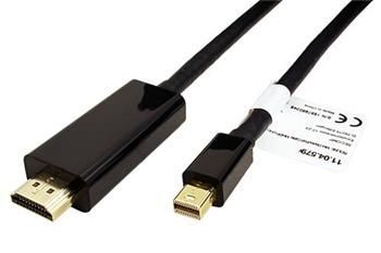 Roline DisplayPort-HDMI kabel, miniDP(M) -> HDMI M, 4K2K@60Hz, 3m