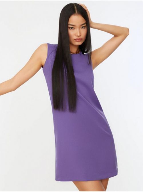 Fialové dámské minišaty Trendyol