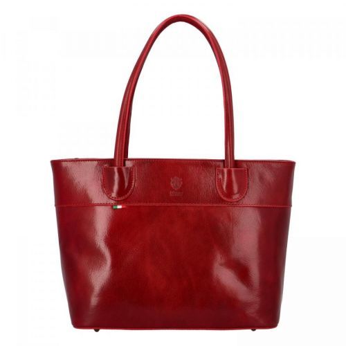 Kožená kabelka Kate, tmavě červena