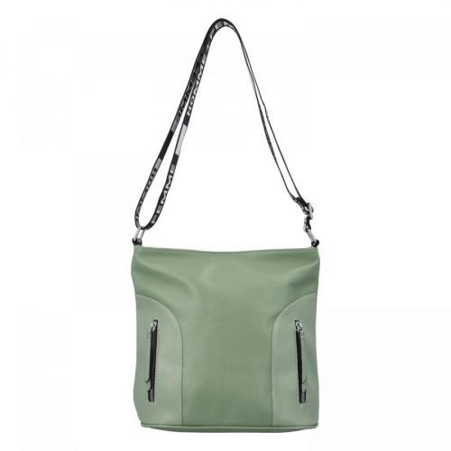 Dámská koženková crossbody taška s látkovým uchem Barnet, zelená