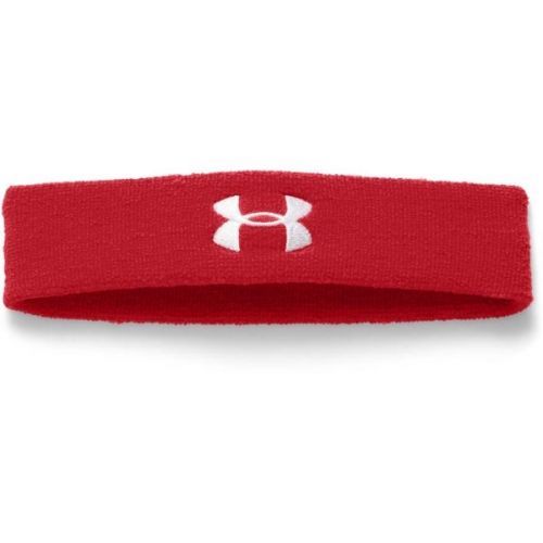 Under Armour PERFORMANCE HEADBAND Pánská čelenka, Červená,Bílá, velikost