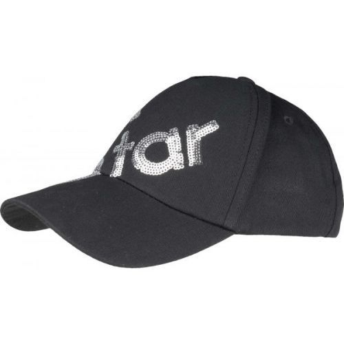 Lewro TANSY Dívčí čepice s kšiltem, Černá,Stříbrná, velikost