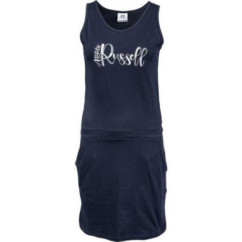 Russell Athletic DRESS SLEEVELESS Dámské šaty, Tmavě modrá,Bílá, velikost