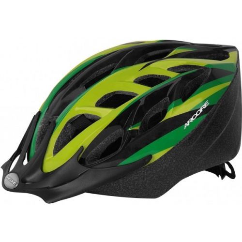 Arcore DODRIO Juniorská cyklistická helma, Černá,Světle zelená,Zelená,Bílá, velikost