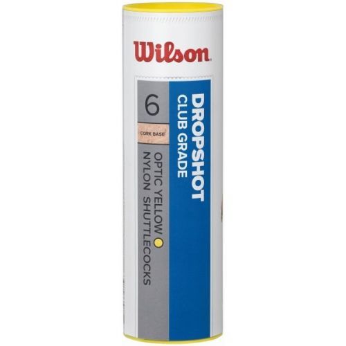 Wilson DROPSHOT 6 TUBE YELLOW Badmintonový míč, Žlutá,Bílá,Modrá, velikost