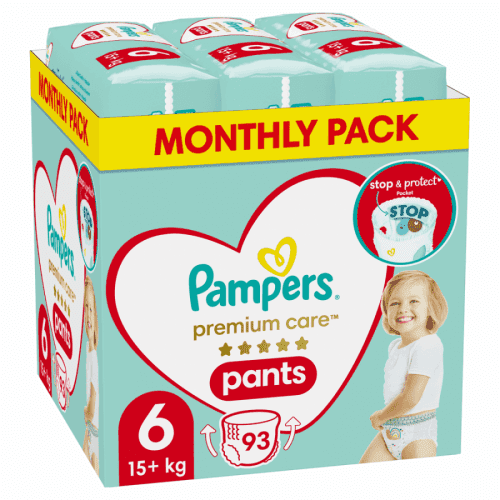 Pampers  PAMPERS Premium Care Plenkové Kalhotky Vel. 6 (93 Kusů)