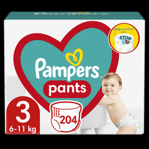 Pampers Plenkové Kalhotky Vel. 3 (204 Kusů)