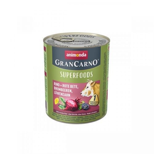 Animonda GranCarno Adult Superfoods 24 x 800 g - krůtí + mangold, šípek, lněný olej