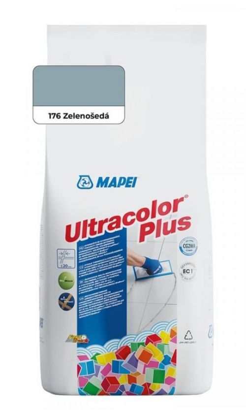 Spárovací hmota Mapei Ultracolor Plus zelenošedá 2 kg CG2WA MAPU2176