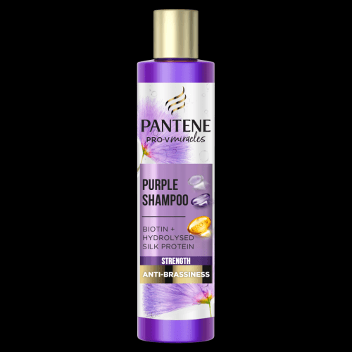 Pantene Miracles Strength & Anti-Brassiness Šampon, Fialový 225 ml