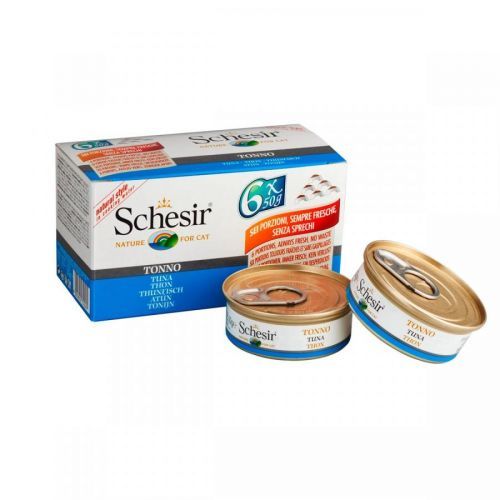 Schesir Cat Natural tuňák, multipack 6 × 50 g