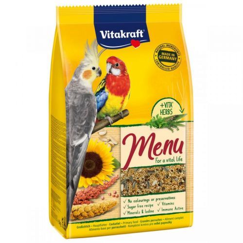 Vitakraft prémiové menu med pro velké papoušky 3 kg
