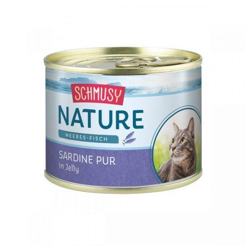 Schmusy Nature Meeres-Fisch se sardinkami, 12 x 185 g