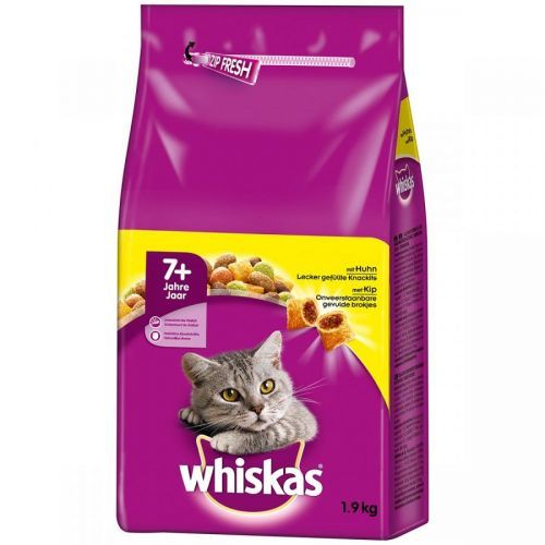 Whiskas Senior 7+ s kuřecím masem 1,9 kg