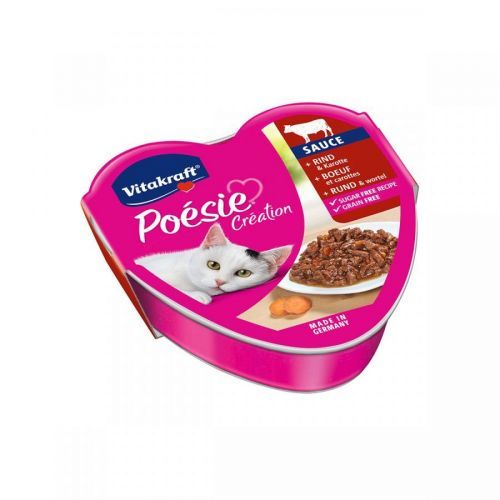 Vitakraft Poésie Création, hovězí a mrkev 15× 85 g