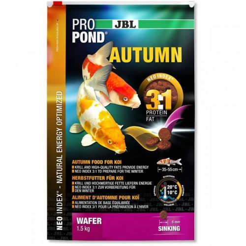 JBL ProPond Autumn, podzimní krmivo pro kapry koi S 1,5 kg