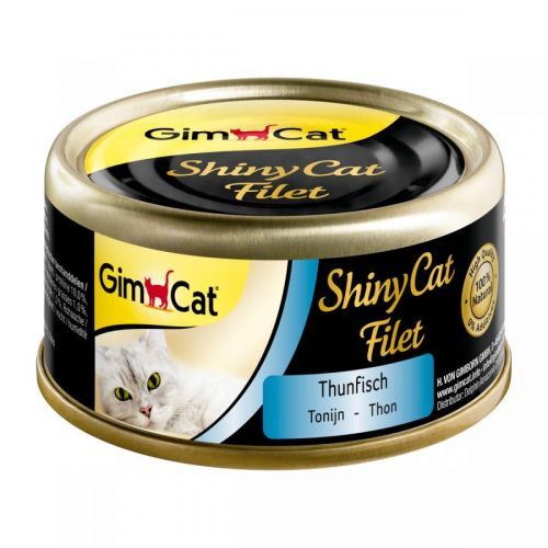 GimCat ShinyCat filé z tuňáka, 6 x 70 g 6x70g