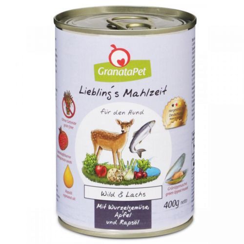 GranataPet Liebling‘s Mahlzeit se zvěřinou a lososem 6 × 400 g