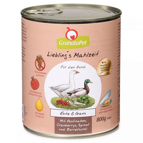 GranataPet Liebling‘s Mahlzeit s kachnou a husou 6 × 800 g