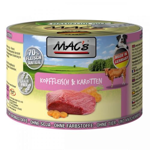 MAC's Dog maso z hlavy a mrkev 6 × 200 g