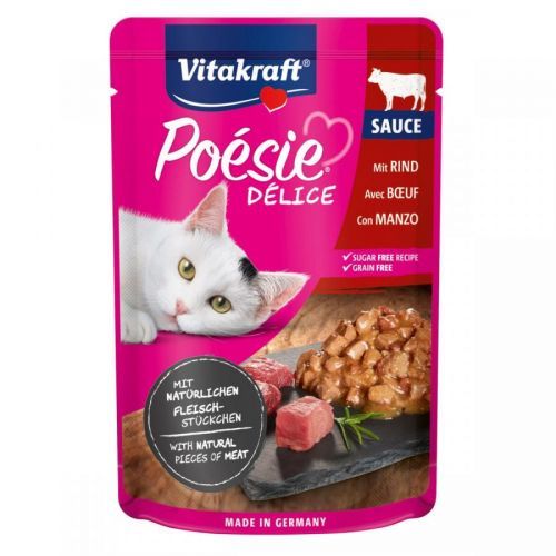 Vitakraft Poésie DéliSauce a hovězí maso 23 × 85 g