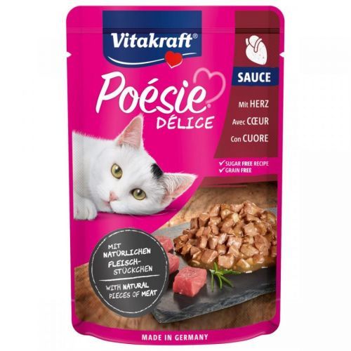 Vitakraft Poésie DéliSauce a srdíčka 23 × 85 g
