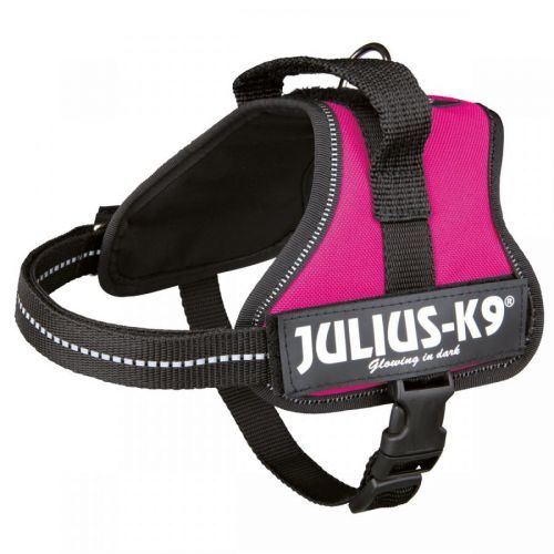 Julius-K9 Power postroj, fuchsiový Mini, obvod hrudníku 49–67 cm