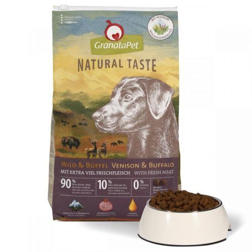 GranataPet Natural Taste se zvěřinou a buvolem 4 kg