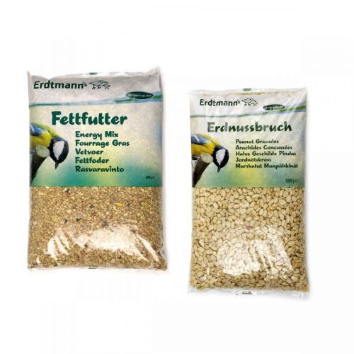 Erdtmann's tučné krmivo 5 kg + energeticky bohaté kousky arašídů 5 kg