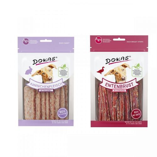 Dokas Snack, variace chutí, Kachna a králík, 6 × 70 g