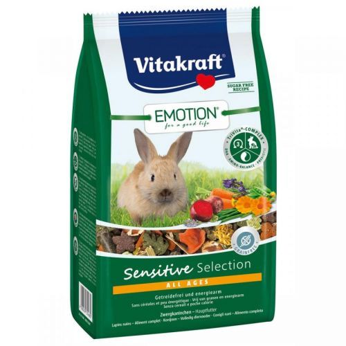Vitakraft Emotion Sensitive Selection zakrslý králík, 600 g