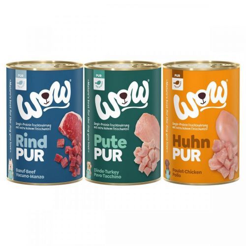 WOW Pur, 18× 400 g, variace chutí 18x400g