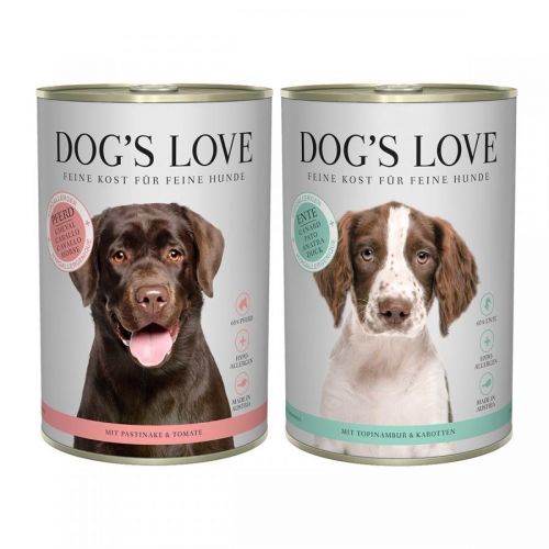 Dog's Love Hypoallergen, variace chutí, 12× 400 g 12x400g
