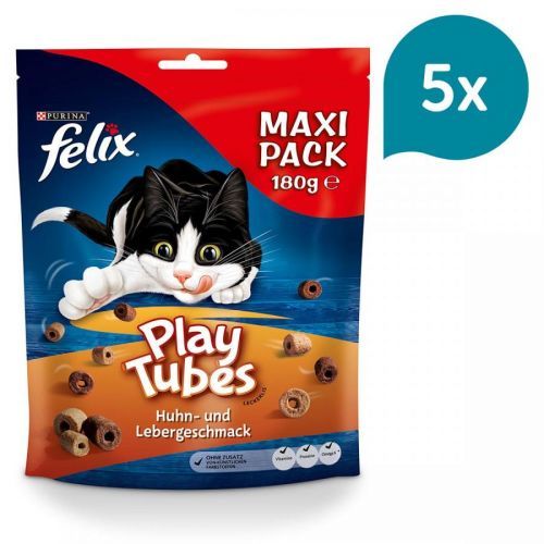 FELIX Play Tubes pamlsky pro kočky s kuřecím masem a játry 180 g