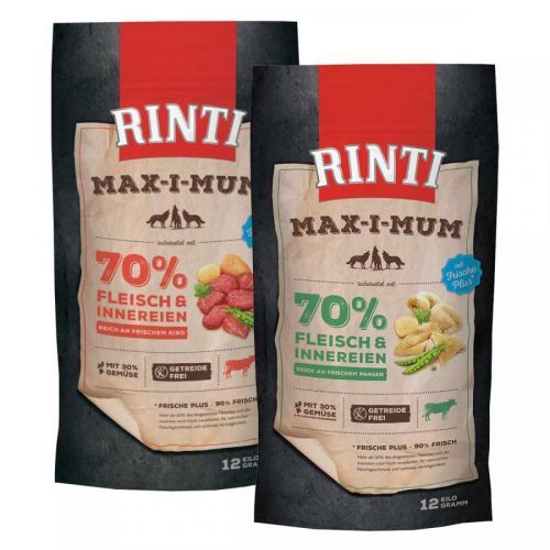 Rinti Max-i-Mum variace chutí s hovězím masem a dršťkami 2x12kg