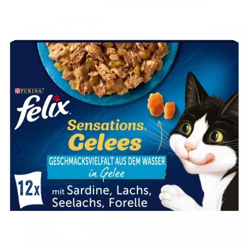 FELIX Sensations želé výběr z vody, 12× 85 g