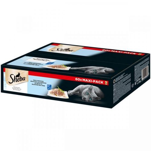 SHEBA multipack delikatesa v želé variace ryb 60 × 85 g